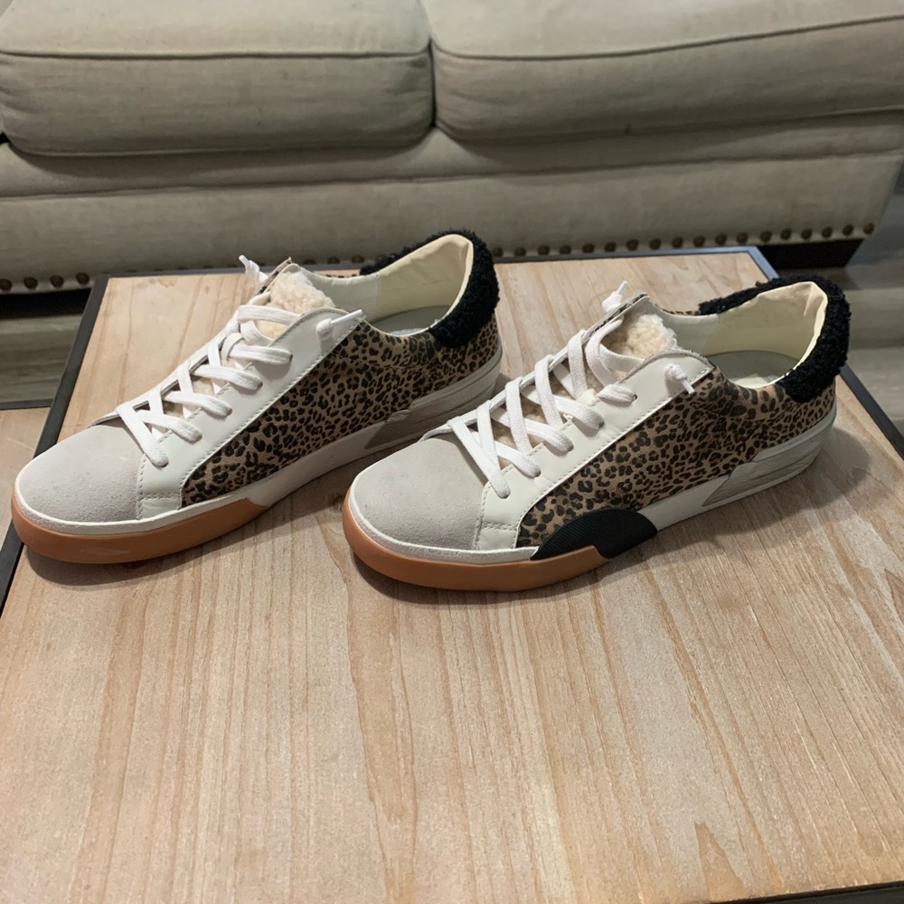 Dolce Vita black tan black leopard zina sneaker size 10
